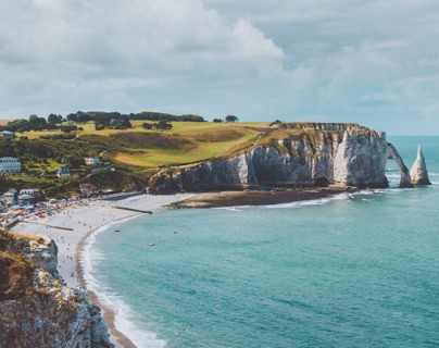 Etretat Beach and Bay Panorama